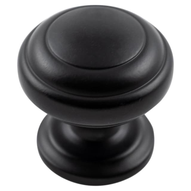1-1/4" Zephyr Cabinet Knob, Matte Black (10/Box)