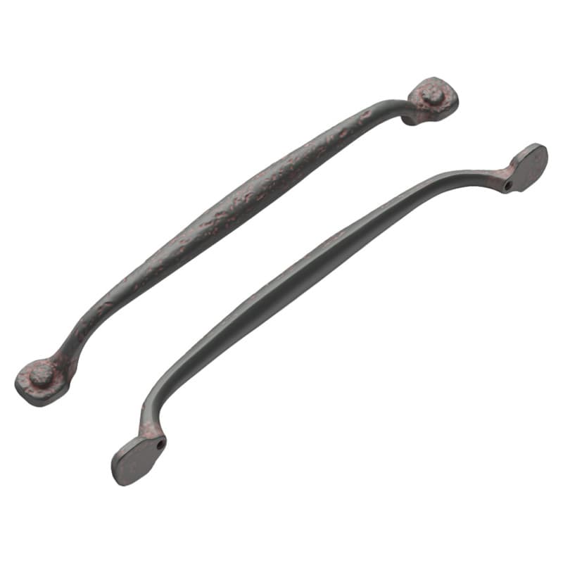 8-13/16" Refined Rustic Cabinet Pull, Rustic Iron (5/Box)