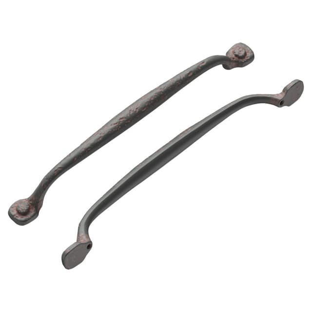 8-13/16" Refined Rustic Cabinet Pull, Rustic Iron (5/Box)