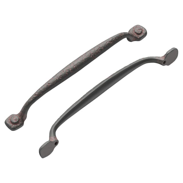 7-9/16" Refined Rustic Cabinet Pull, Rustic Iron (5/Box)