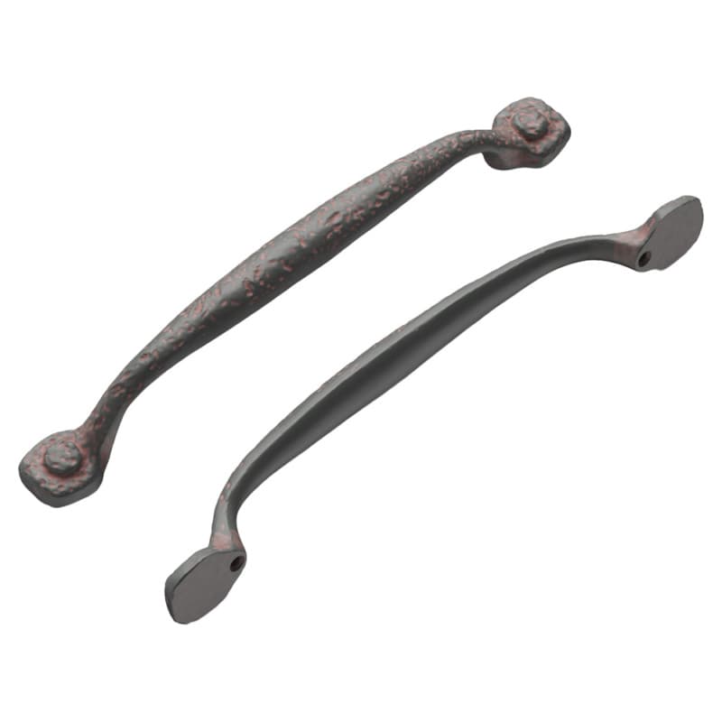 6-5/16" Refined Rustic Cabinet Pull, Rustic Iron (10/Box)