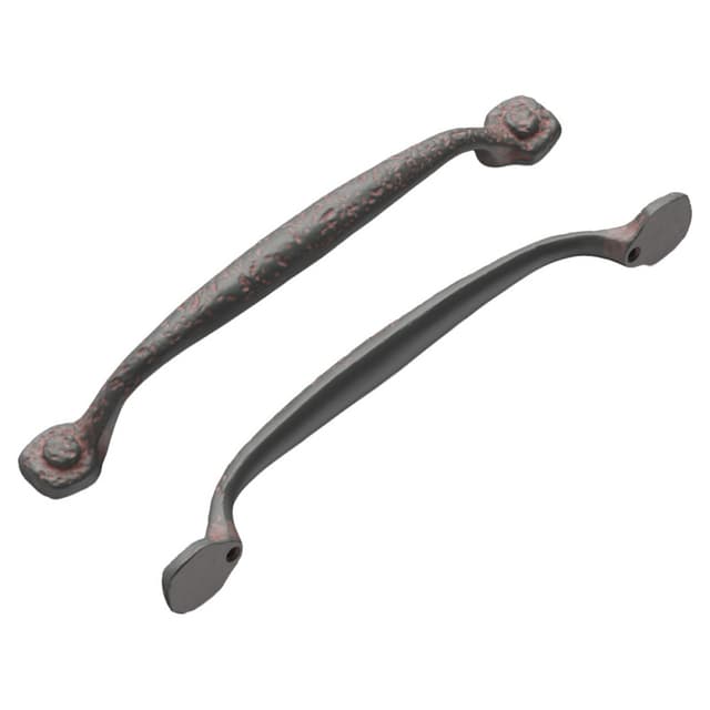 6-5/16" Refined Rustic Cabinet Pull, Rustic Iron (10/Box)