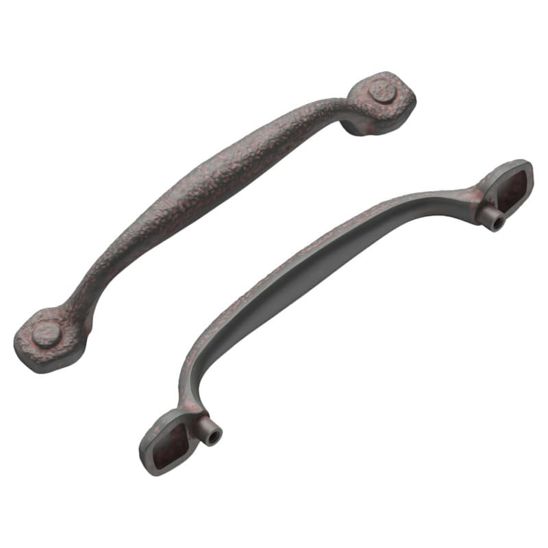 5-1/16" Refined Rustic Cabinet Pull, Rustic Iron (10/Box)