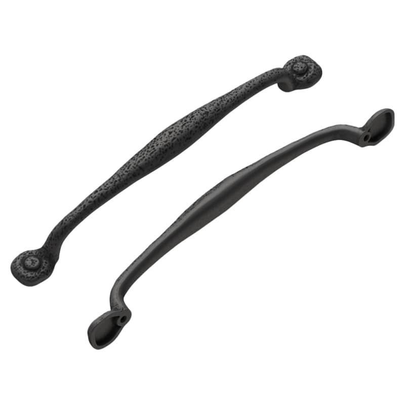 12" Refined Rustic Appliance Pull, Black Iron (5/Box)
