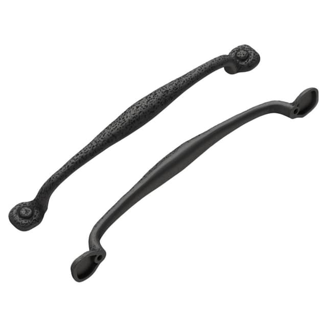 12" Refined Rustic Appliance Pull, Black Iron (5/Box)
