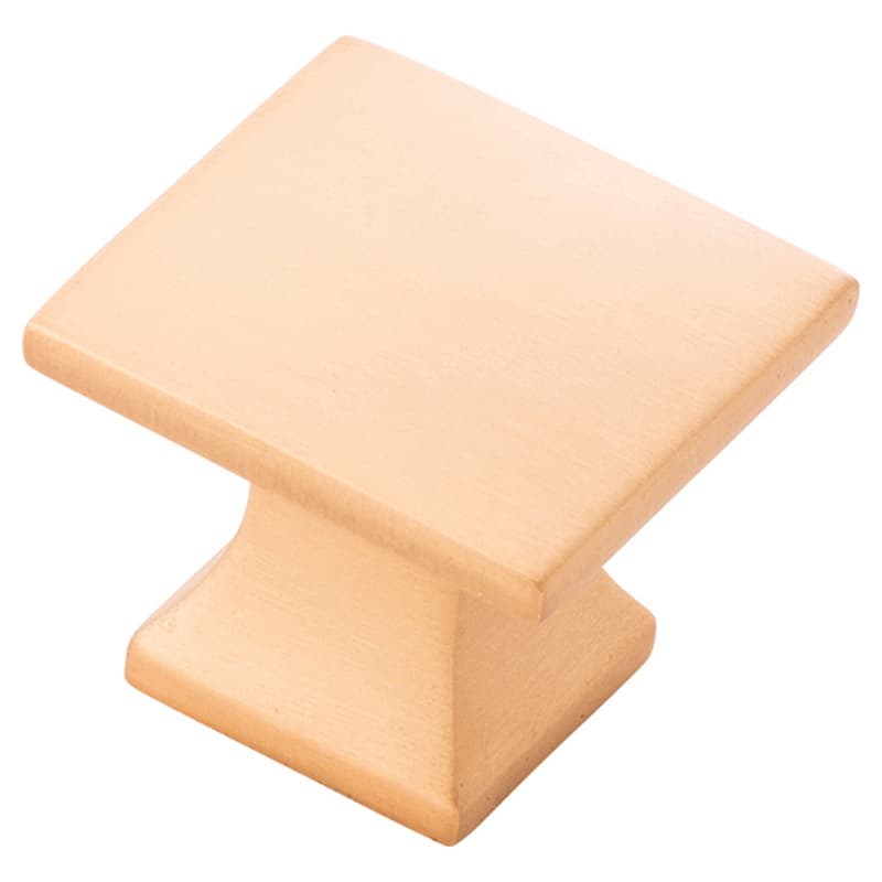 1-1/4" Studio Square Cabinet Knob, Brushed Golden Brass (Box/10)