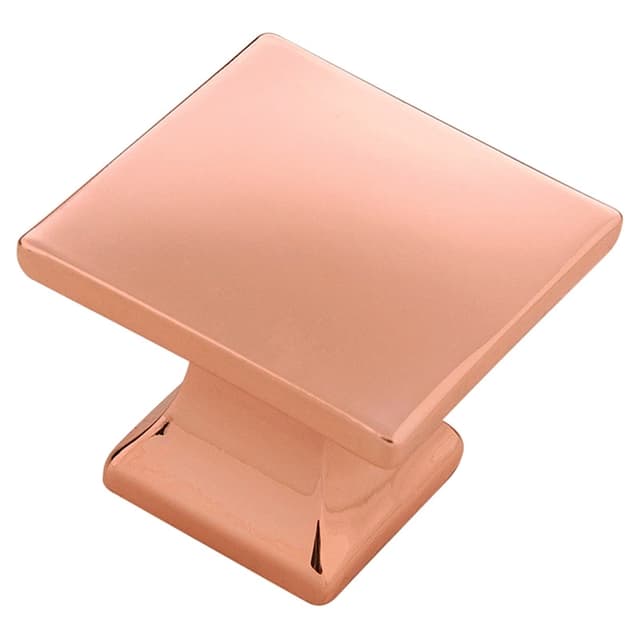 1-1/4" Studio Square Cabinet Knob, Polished Copper (Box/10)