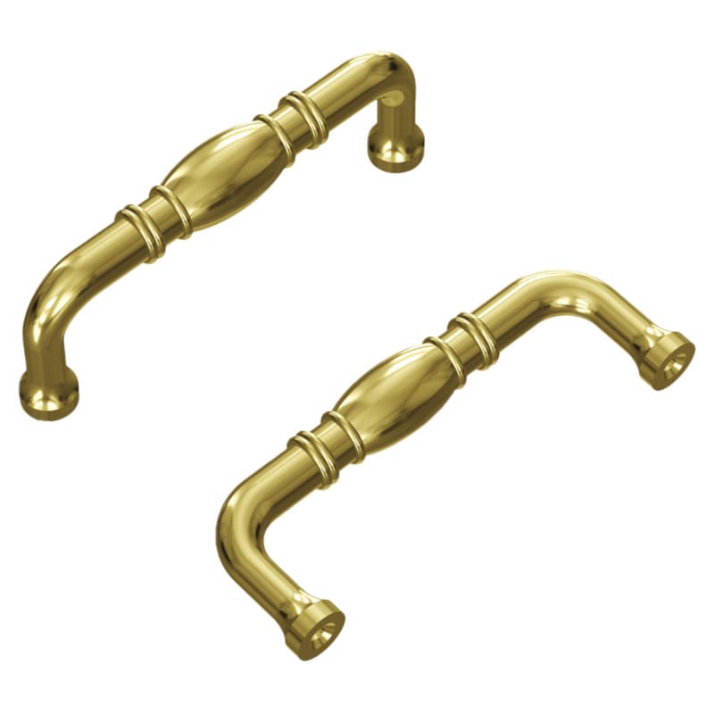 3" Williamsburg Cabinet Pull, Polished Brass (10/Box)