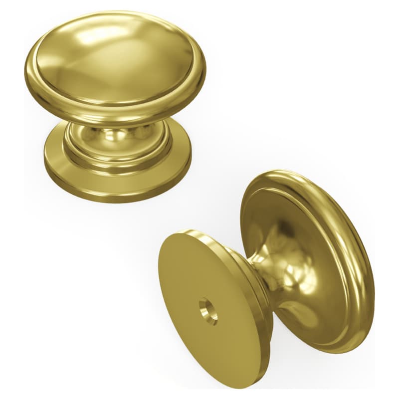 1-1/4" Williamsburg Cabinet Pull, Polished Brass (Box/10)