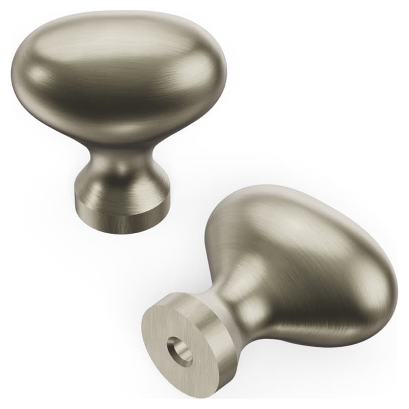 1-1/4" Williamsburg Oval Cabinet Pull, Satin Nickel (Box/10)