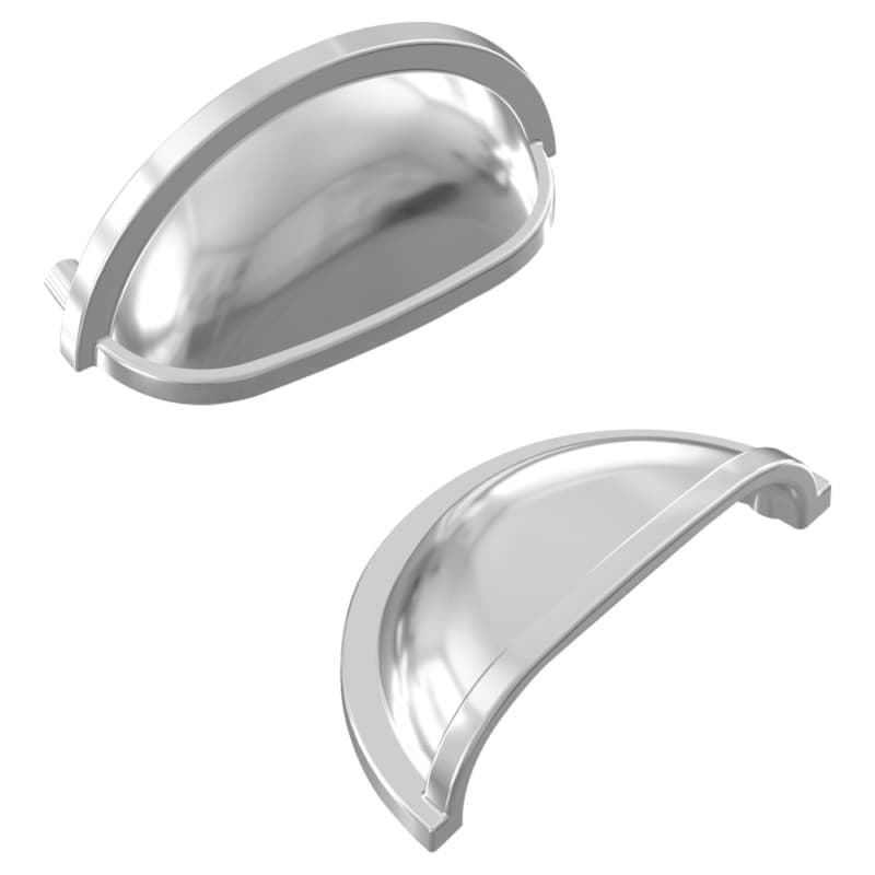 3" Williamsburg Cup Pull, Chrome (10/Box)