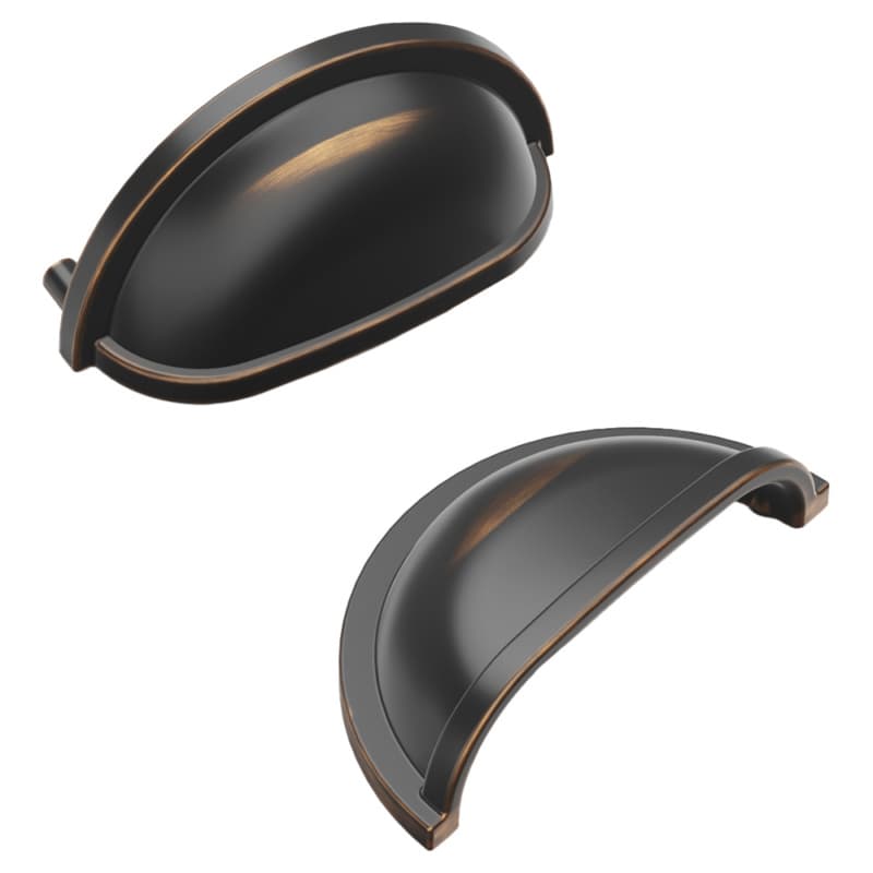 3" Williamsburg Cup Pull, Oil-Rubbed Bronze (5/Box)