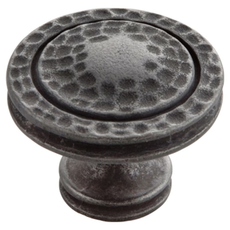 1-3/8" Mountain Lodge Round Cabinet Knob, Black Iron (Box/10)