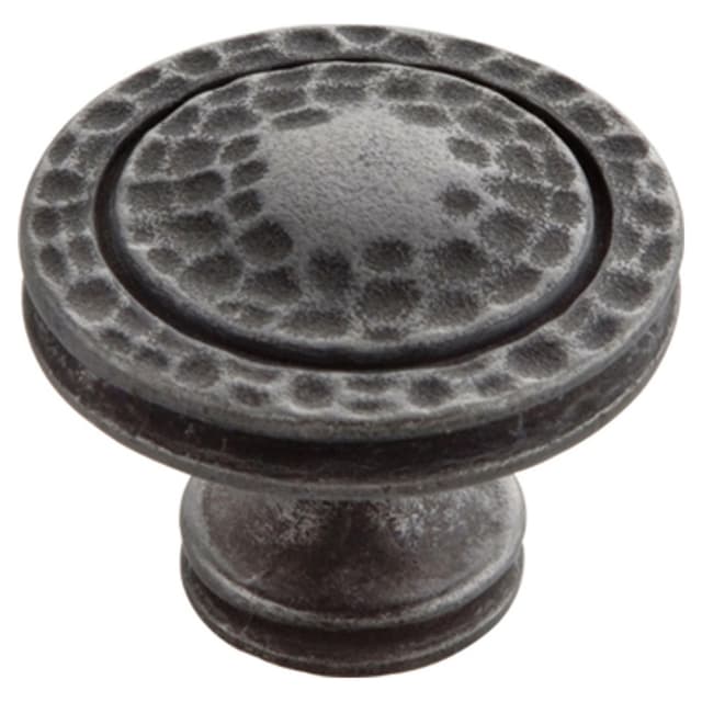 1-3/8" Mountain Lodge Round Cabinet Knob, Black Iron (Box/10)