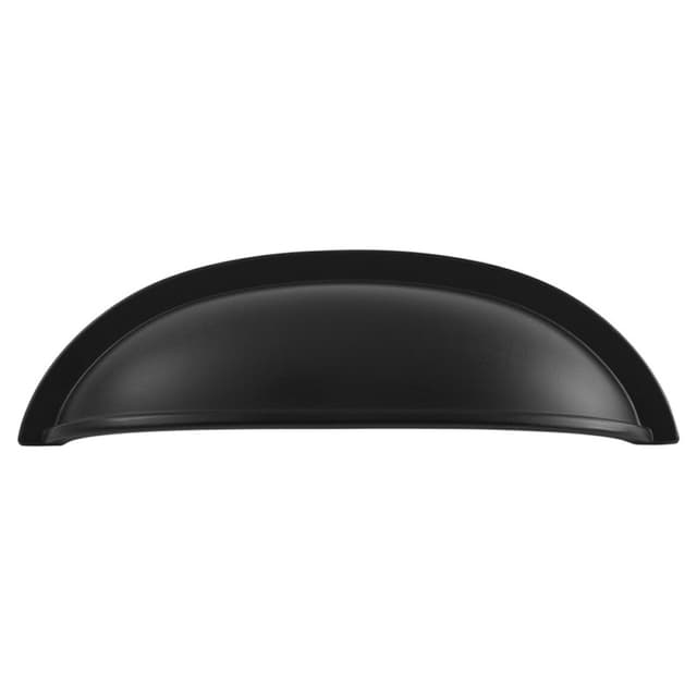 3" Cottage Cup Pull, Matte Black (5/Box)