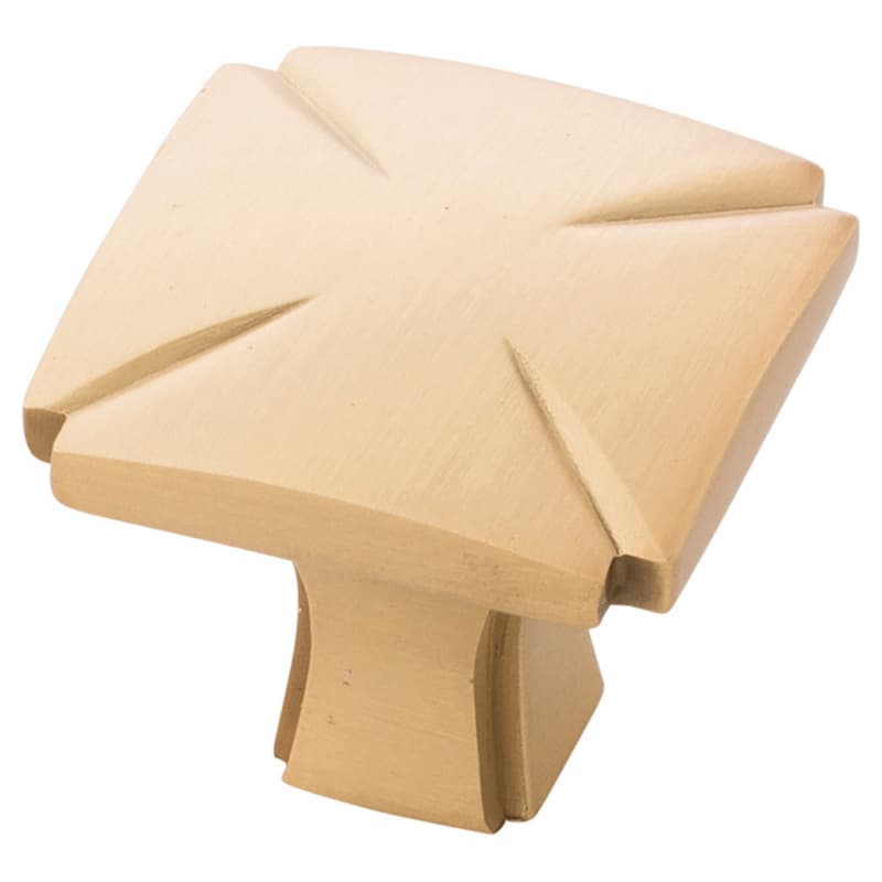 1-3/16" Bridges Cabinet Knob, Brushed Golden Brass (Box/10)