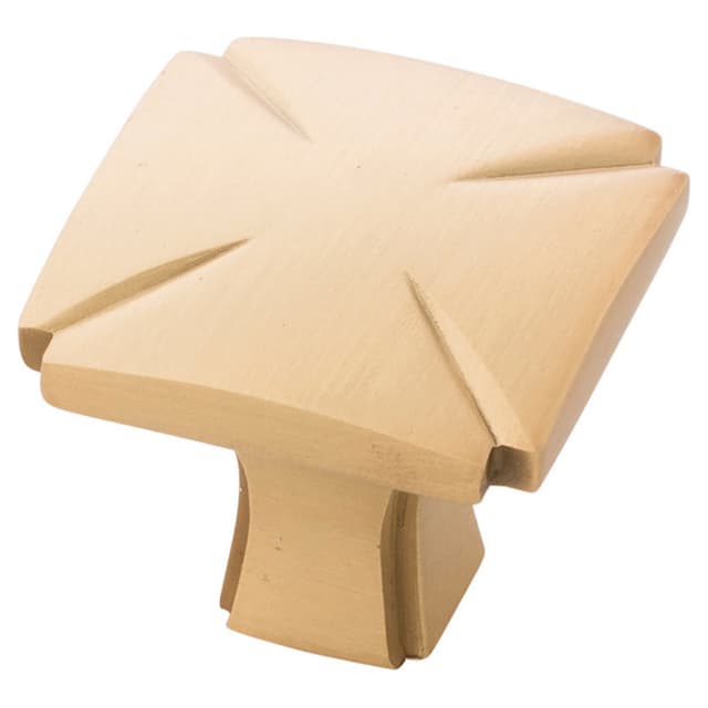 1-3/16" Bridges Cabinet Knob, Brushed Golden Brass (Box/10)
