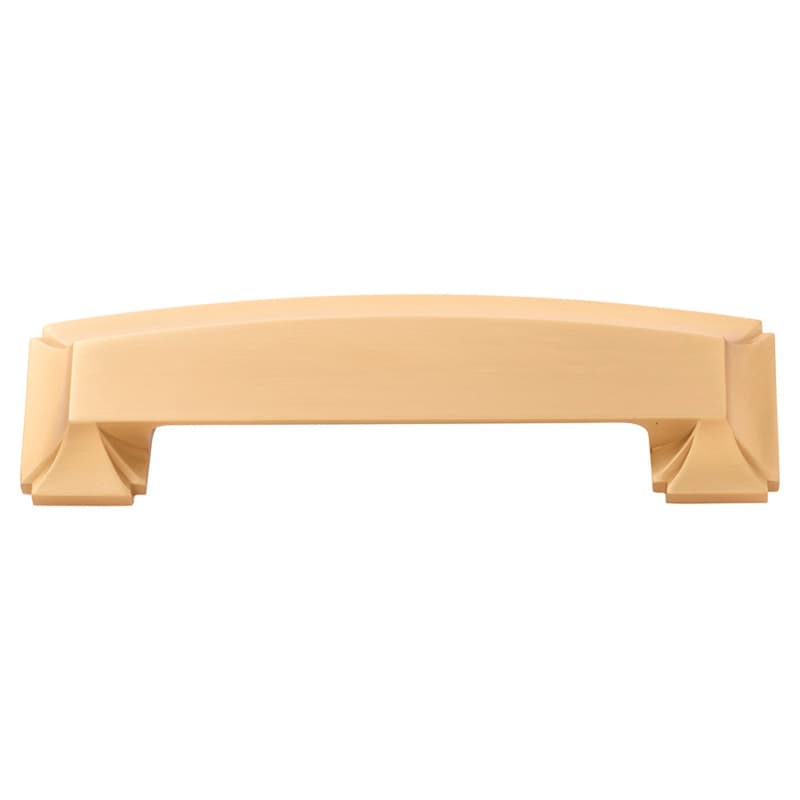 3" Bridges Cup Pull, Brushed Golden Brass