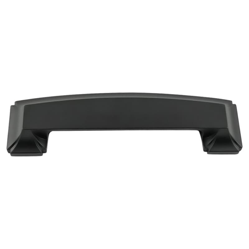 3" Bridges Cup Pull, Matte Black (5/Box)