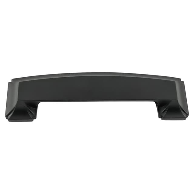 3" Bridges Cup Pull, Matte Black (5/Box)