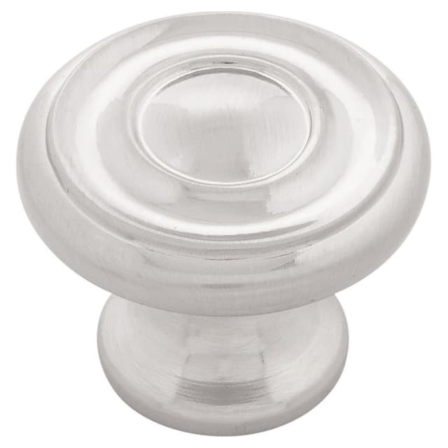 1-1/4" Cottage Mushroom Farmhouse Cabinet Knob, Satin Nickel (Box/10)