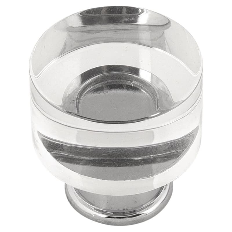 1-1/4" Midway Cabinet Knob, Crysacrylic/Chrome (Box/10)