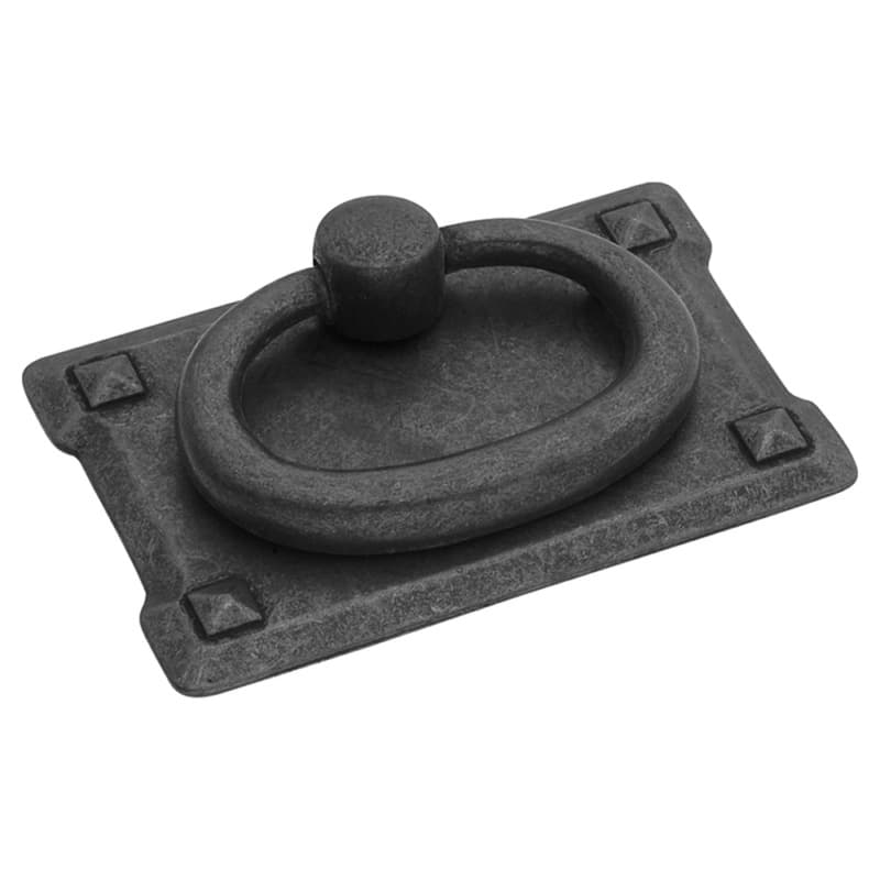 1-1/8" Old Mission Cabinet Pull, Black Mist Antique (25/Box)