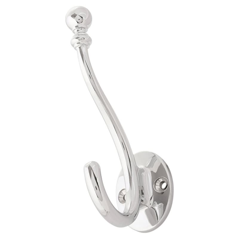 5-1/4" Cottage Coat/Hat Hook, Chrome (Box/14)
