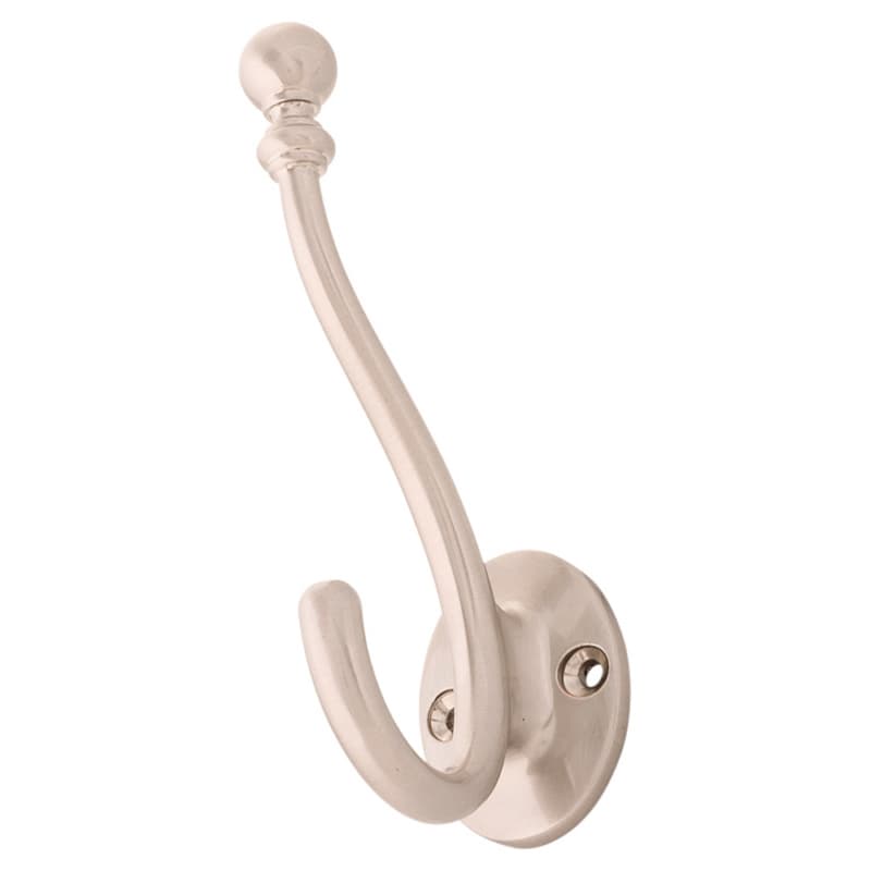 5-1/4" Cottage Coat/Hat Hook, Satin Nickel (Box/14)