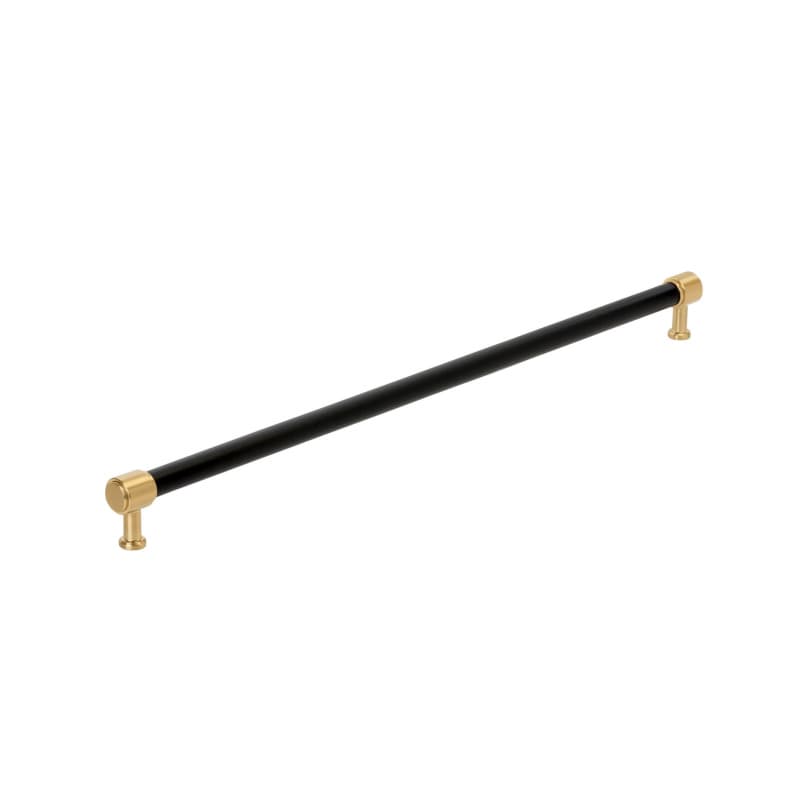 610mm Fairlane Appliance Pull, Black Leather/Champagne Bronze