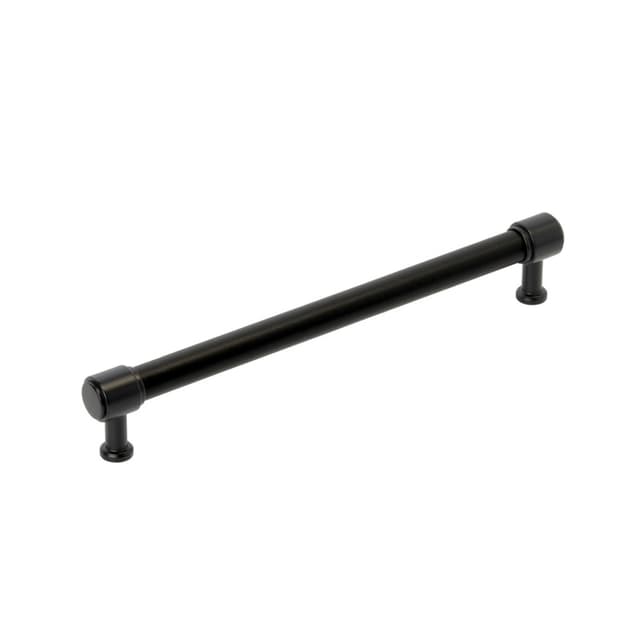 305mm Fairlane Appliance Pull, Black Leather/Matte Black