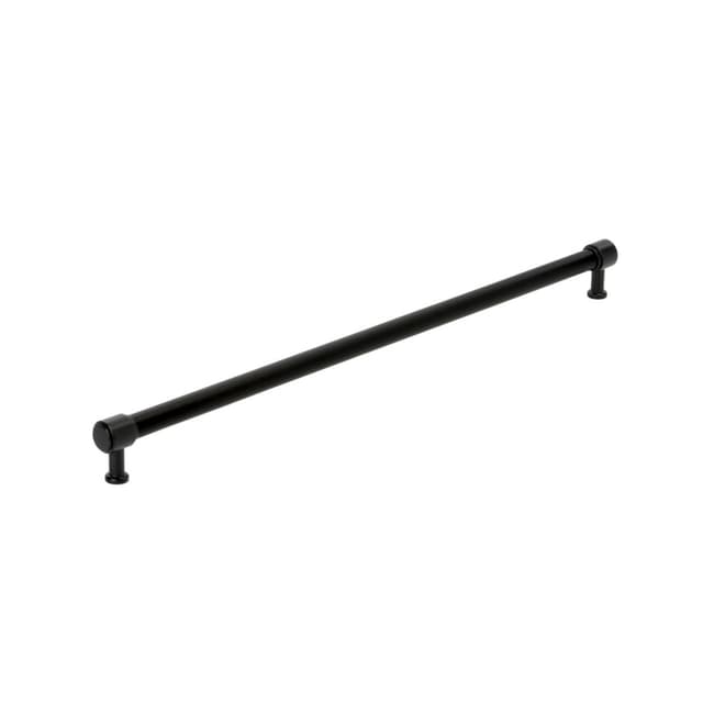 610mm Fairlane Appliance Pull, Black Leather/Matte Black.