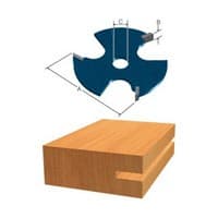 1-7/8" x 1/16" x 3-Wing Slot Cutter Bit