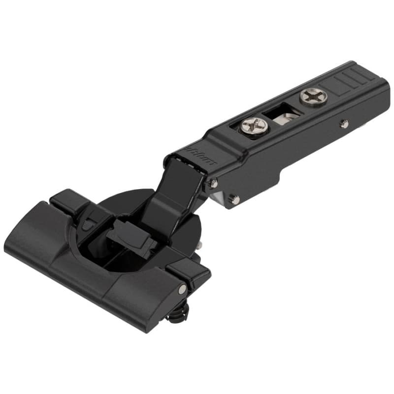Clip Top 110°+ Opening Hinge with BLUMOTION Soft-Closing, 45mm Bore Pattern, Full Overlay, Onyx Black, Inserta