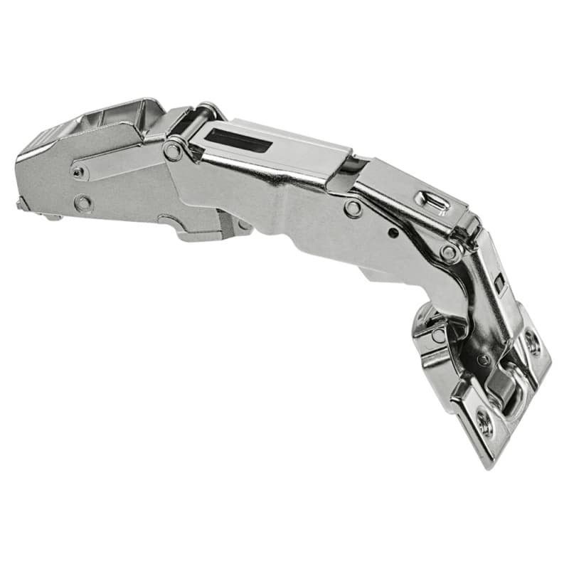 Clip Top 155° Opening Zero Protrusion Hinge with BLUMOTION Soft-Closing, 45mm Bore Pattern, Half Overlay, Nickel-Plated, Screw-On