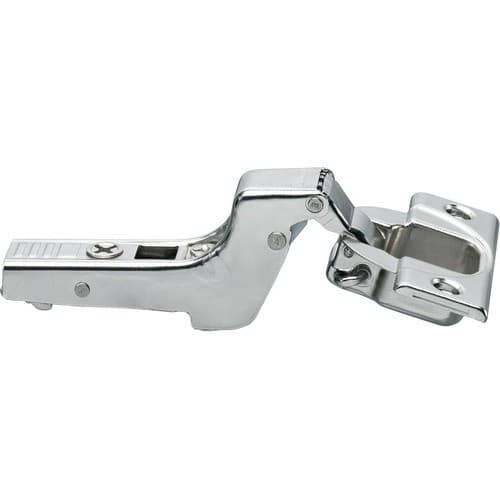 Clip Top 110° Opening Hinge, 45mm Bore Pattern, Self-Closing, Inset, Nickel-Plated, Screw-On