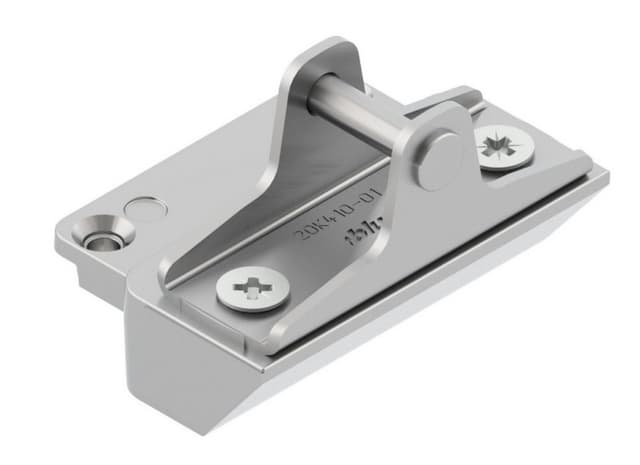 Aventos HK-XS Narrow Aluminum Door Front Fixing Bracket, Nickel-Plated