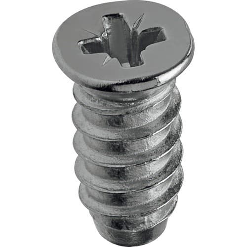 #6 x 13mm Flat Head Euro Screw, Pozi Drive Coarse Thread and Blunt Point, Zinc, Box of Thousand by Blum