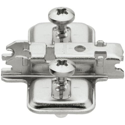 Clip Wing Mounting Plate, Nickel-Plated, with Pre-Mounted Expando Screws, 0mm