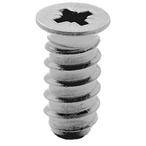 #5 x 14.5mm Flat Head Euro Screw, Pozi Drive Coarse Thread and Blunt Point, Zinc, Box of Thousand by Blum
