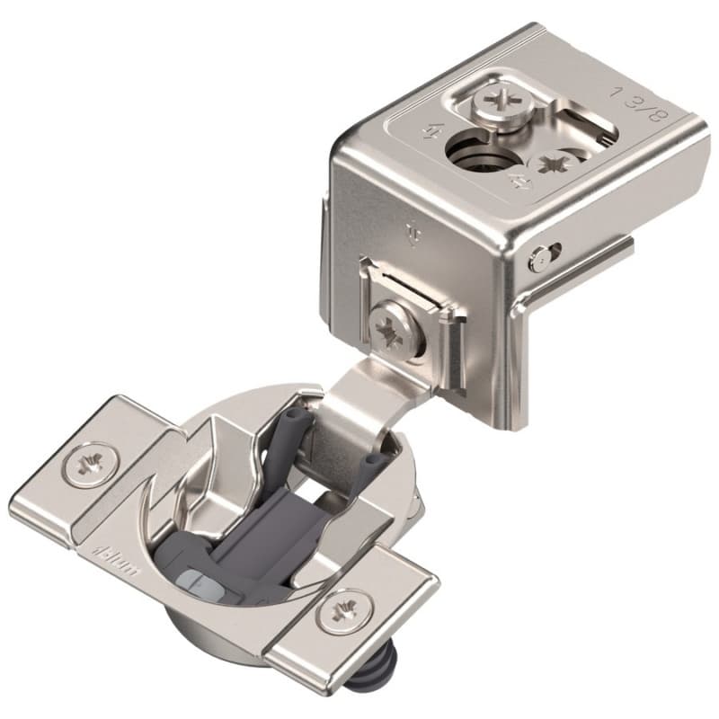 COMPACT CLIP 31C3 110° Opening Wrap-Around Face Frame Hinge,45mm Borin Pattern, Soft-Closing, 1-3/8" Opening, Press-In