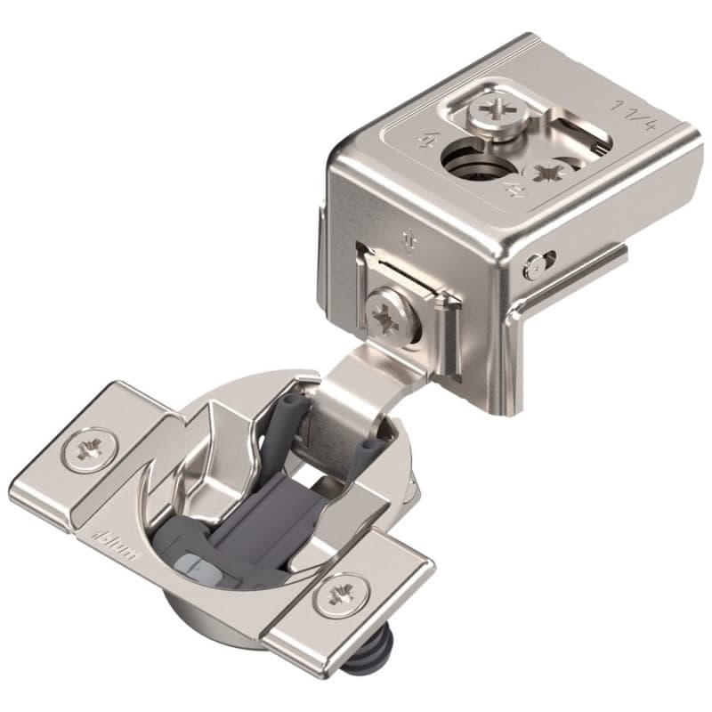 COMPACT CLIP 31C3 110° Opening Wrap-Around Face Frame Hinge,45mm Borin Pattern, Soft-Closing, 1-1/4" Opening, Press-In