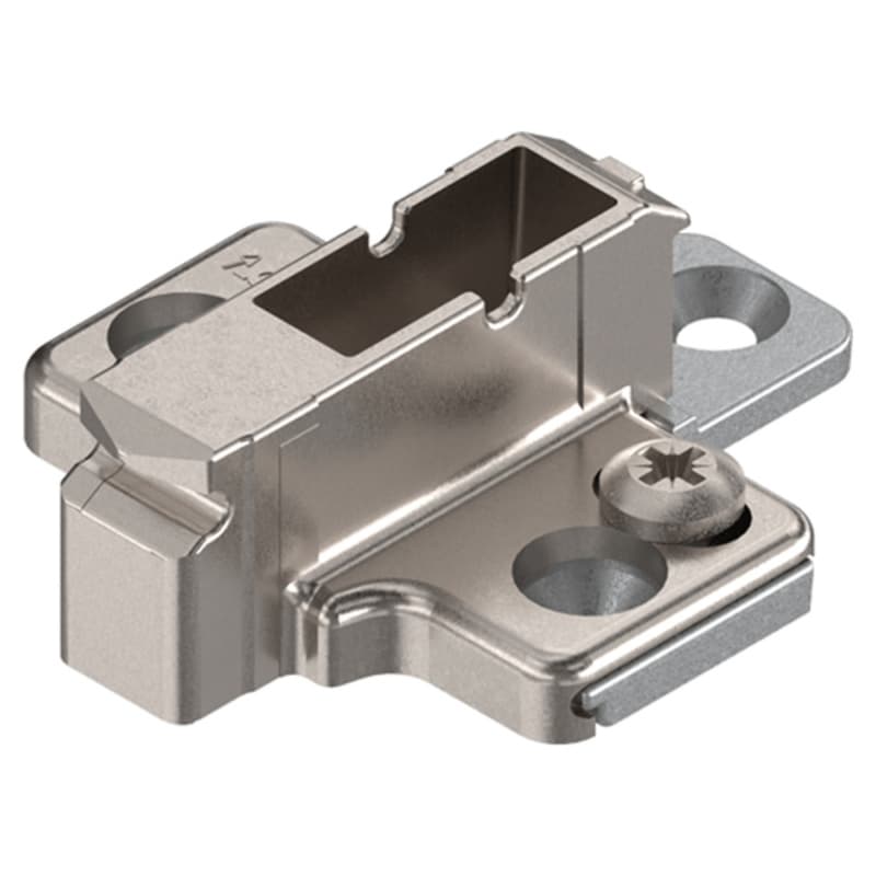 Clip 2-Piece Wing Mounting Plate, Nickel-Plated, Screw-On, 9mm