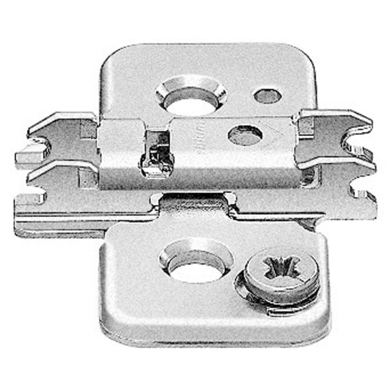 Clip Cam Adjustable Wing Mounting Plate, Nickel-Plated, System Screw, 0mm