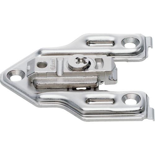 Clip Cam Adjustable Face Frame Mounting Plate, Nickel-Plated, Screw-On, 0mm