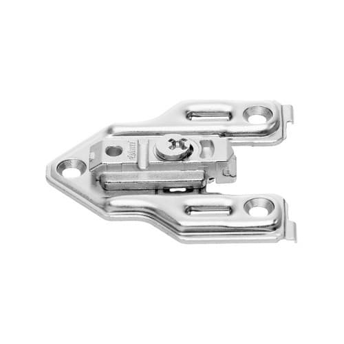 Clip Cam Adjustable Face Frame Mounting Plate, Nickel-Plated, Screw-On, 3mm