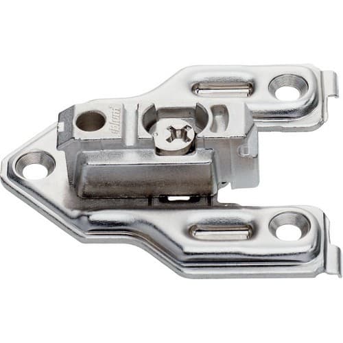 Clip Cam Adjustable Face Frame Mounting Plate, Nickel-Plated, Screw-On, 6mm