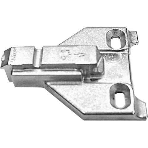 Clip Center-Mount Face Frame Mounting Plate, Nickel-Plated, Screw-On, 3mm