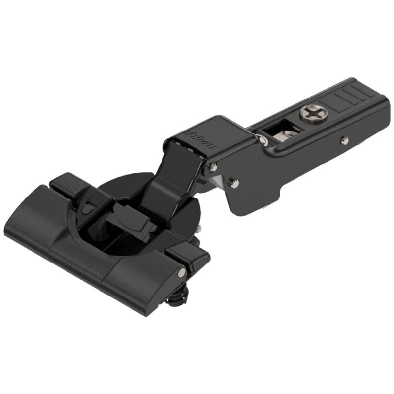 Clip Top 110° Opening Hinge with BLUMOTION Soft-Closing, 45mm Bore Pattern, Half Overlay, Onyx Black, Inserta
