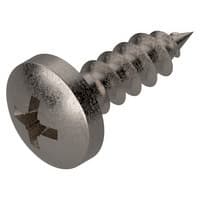#6 x 15mm Truss Head Hinge/Drawer Slide Screw, Pozi Drive Standard Thread and Sharp Point, Nickel-plated, Box of Thousand by Blum